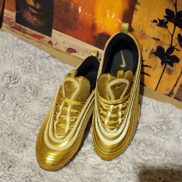 Nike Air Max 97 CT4556-700 Gold Athletic Sneakers - Picture 2 of 7